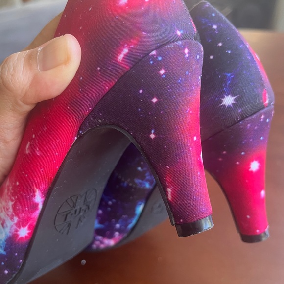 T.U.K. Pink Purple Star Galaxy Heels Cosmic Constellation Astronomy cYber Kawaii - Picture 4 of 10